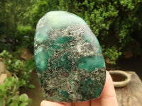 Polished Emerald In Matrix Standing Free Forms x 3 From Sandawana, Zimbabwe - TopRock