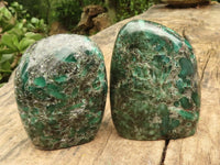 Polished Emerald In Matrix Standing Free Forms x 3 From Sandawana, Zimbabwe - TopRock