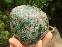 Polished Emerald In Matrix Standing Free Forms x 3 From Sandawana, Zimbabwe - TopRock