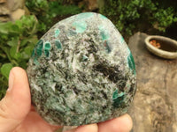 Polished Emerald In Matrix Standing Free Forms x 3 From Sandawana, Zimbabwe - TopRock
