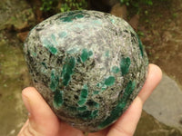 Polished Emerald In Matrix Standing Free Forms x 3 From Sandawana, Zimbabwe - TopRock