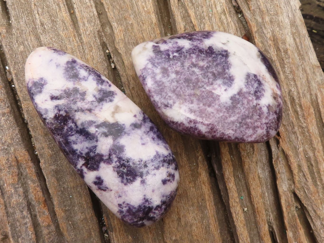 Polished  Purple Lepidolite Free Forms  x 4 From Zimbabwe - Toprock Gemstones and Minerals 