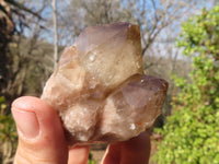 Natural Small Cascading Smokey Phantom Quartz Clusters x 12 From Luena, Congo - Toprock Gemstones and Minerals 