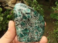Polished Emerald In Matrix Standing Free Forms x 3 From Sandawana, Zimbabwe - TopRock