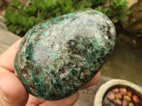 Polished Emerald In Matrix Standing Free Forms x 3 From Sandawana, Zimbabwe - TopRock
