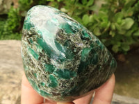 Polished Emerald In Matrix Standing Free Forms x 3 From Sandawana, Zimbabwe - TopRock