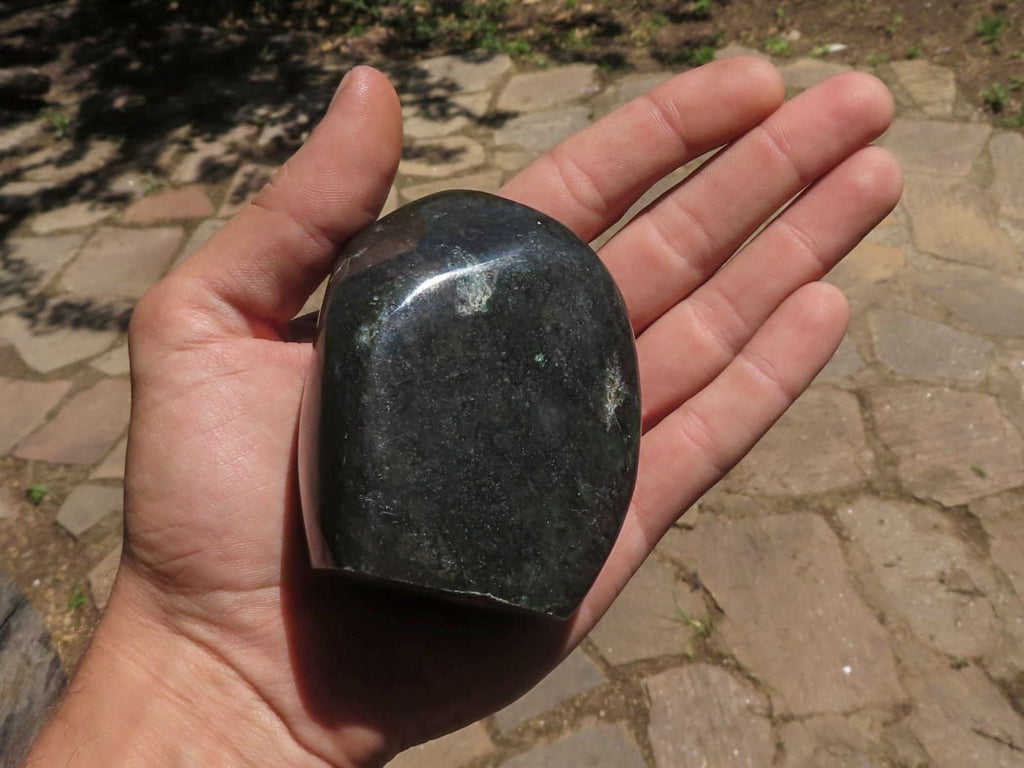 Polished Rare Fluorescent Green Verdite Ruby Corundum Free Forms  x 4 From Zimbabwe - TopRock