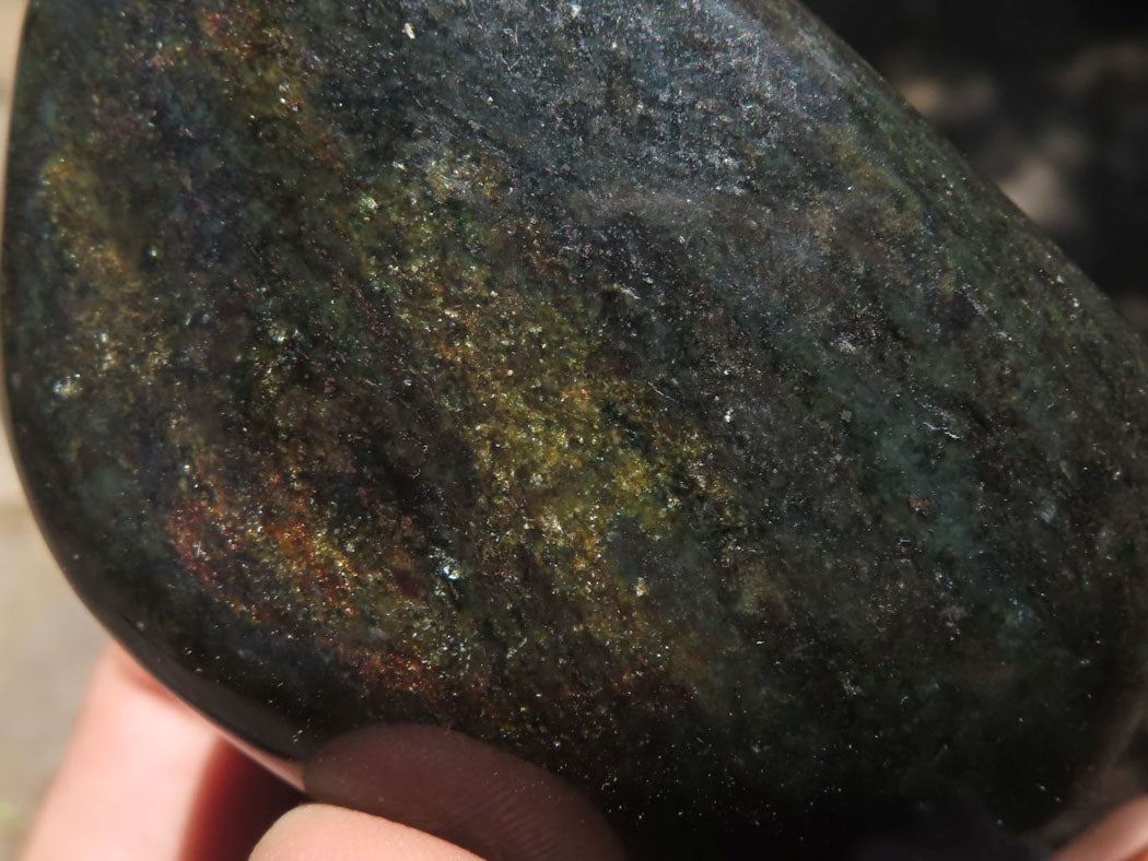 Polished Rare Fluorescent Green Verdite Ruby Corundum Free Forms  x 4 From Zimbabwe - TopRock