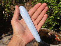Polished Blue Calcite & Septerye Massage Wands x 5 From Madagascar - Toprock Gemstones and Minerals 