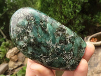 Polished Emerald In Matrix Standing Free Forms x 3 From Sandawana, Zimbabwe - TopRock