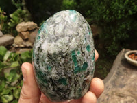 Polished Emerald In Matrix Standing Free Forms x 3 From Sandawana, Zimbabwe - TopRock