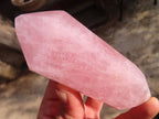 Polished Double Terminated Rose Quartz Points x 4 From Ambatondrazaka, Madagascar - Toprock Gemstones and Minerals 