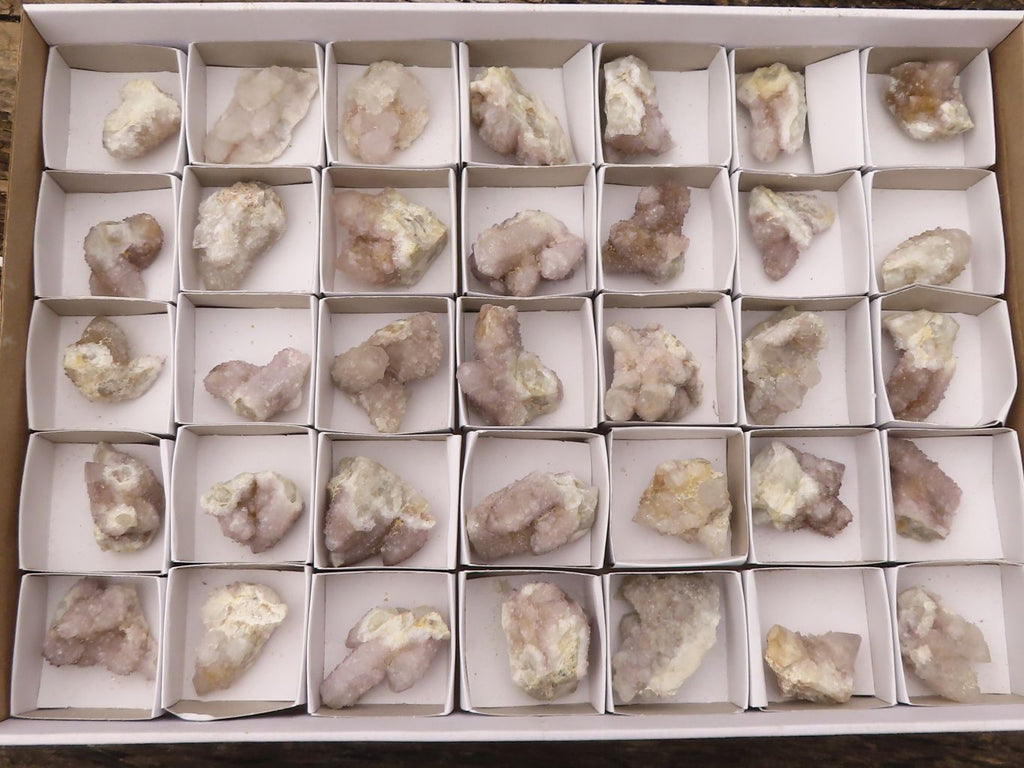 Natural Small Spirit Quartz Clusters  x 35 From Boekenhouthoek, South Africa - Toprock Gemstones and Minerals 