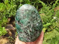 Polished Emerald In Matrix Standing Free Forms x 3 From Sandawana, Zimbabwe - TopRock