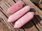 Polished Double Terminated Rose Quartz Points x 4 From Ambatondrazaka, Madagascar - Toprock Gemstones and Minerals 