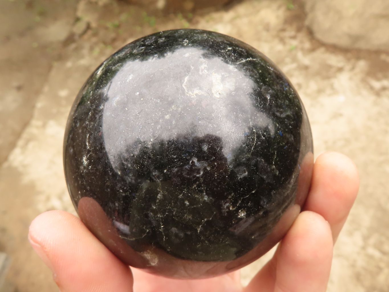 Polished Rare Blue Iolite / Water Sapphire Spheres  x 2 From Madagascar - TopRock