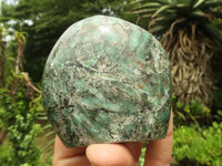 Polished Emerald In Matrix Standing Free Forms x 3 From Sandawana, Zimbabwe - TopRock