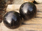 Polished Rare Iolite Spheres x 2 From Ambatofinandrahana, Madagascar - Toprock Gemstones and Minerals 