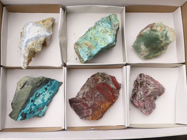 Natural Mixed Selection Of Rough Specimens  x 6 From Southern Africa - TopRock