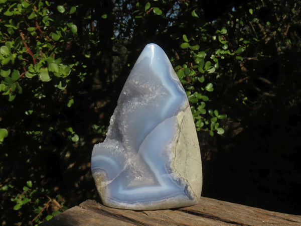 Polished Extra Large Blue Lace Agate Standing Free Form  x 1 From Nsanje, Malawi - Toprock Gemstones and Minerals 