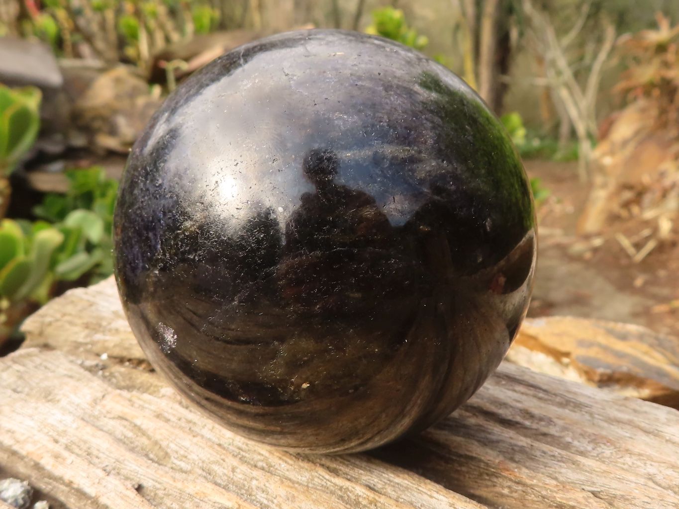Polished Rare Iolite Spheres x 2 From Ambatofinandrahana, Madagascar - Toprock Gemstones and Minerals 