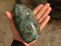 Polished Emerald Mica In Matrix Standing Free Forms x 1 From Mutoko, Zimbabwe - Toprock Gemstones and Minerals 