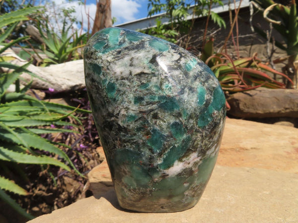 Polished Emeralds In Matrix Standing Free Forms x 2 From Sandawana, Zimbabwe - TopRock