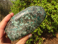 Polished Emerald Mica In Matrix Standing Free Forms x 1 From Mutoko, Zimbabwe - Toprock Gemstones and Minerals 