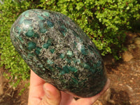 Polished Emerald Mica In Matrix Standing Free Forms x 1 From Mutoko, Zimbabwe - Toprock Gemstones and Minerals 