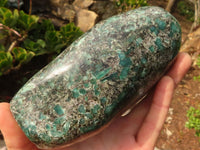 Polished Emerald Mica In Matrix Standing Free Forms x 1 From Mutoko, Zimbabwe - Toprock Gemstones and Minerals 