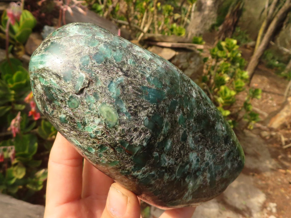 Polished Emerald Mica In Matrix Standing Free Forms x 1 From Mutoko, Zimbabwe - Toprock Gemstones and Minerals 