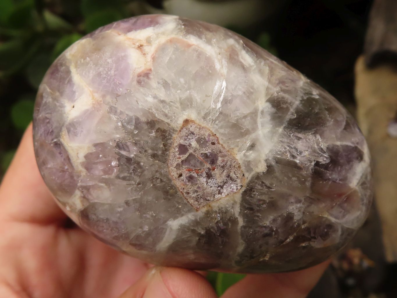 Polished Large Amethyst Palm Stones  x 7 From Madagascar - TopRock