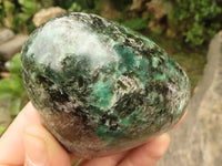 Polished Emerald In Matrix Standing Free Forms x 3 From Sandawana, Zimbabwe - TopRock