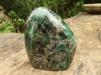 Polished Emerald In Matrix Standing Free Forms x 3 From Sandawana, Zimbabwe - TopRock