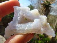 Natural Etched Blue Chalcedony Specimens  x 12 From Nsanje, Malawi - Toprock Gemstones and Minerals 