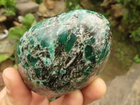 Polished Emerald In Matrix Standing Free Forms x 3 From Sandawana, Zimbabwe - TopRock