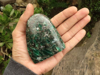 Polished Emerald In Matrix Standing Free Forms x 3 From Sandawana, Zimbabwe - TopRock