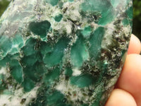 Polished Emerald In Matrix Standing Free Forms x 3 From Sandawana, Zimbabwe - TopRock
