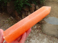Polished Orange Twist Calcite Towers x 2 From Maevantanana, Madagascar - Toprock Gemstones and Minerals 