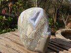 Polished Blue Lace Agate Standing Free Form x 1 From Nsanje, Malawi - Toprock Gemstones and Minerals 