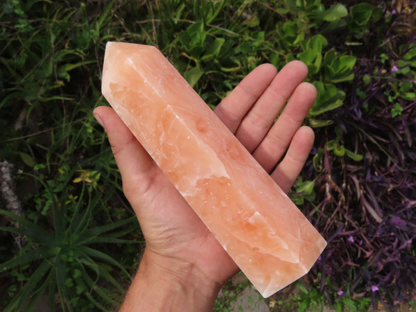 Polished Stunning Tall Orange Calcite Towers x 2 From Madagascar - TopRock