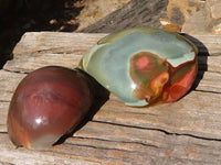 Polished Polychrome Jasper Domed Pieces  x 2 From Madagascar - Toprock Gemstones and Minerals 