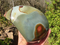Polished Polychrome Jasper Domed Pieces  x 2 From Madagascar - Toprock Gemstones and Minerals 