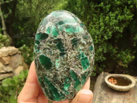 Polished Emerald In Matrix Standing Free Forms x 3 From Sandawana, Zimbabwe - TopRock