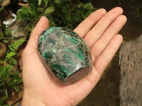 Polished Emerald In Matrix Standing Free Forms x 3 From Sandawana, Zimbabwe - TopRock