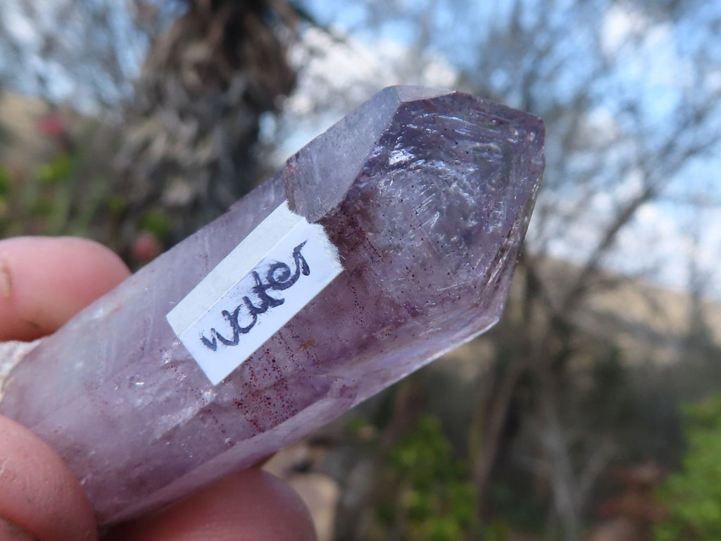 Natural Long Window Amethyst Quartz Crystals  x 12 From Chiredzi, Zimbabwe - Toprock Gemstones and Minerals 