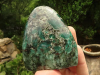 Polished Emerald In Matrix Standing Free Forms x 3 From Sandawana, Zimbabwe - TopRock