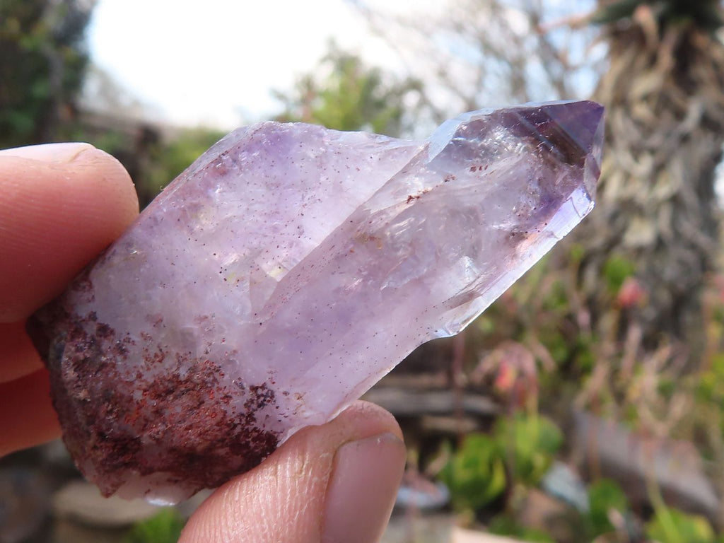 Natural Long Window Amethyst Quartz Crystals  x 12 From Chiredzi, Zimbabwe - Toprock Gemstones and Minerals 