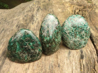 Polished Emerald In Matrix Standing Free Forms x 3 From Sandawana, Zimbabwe - TopRock
