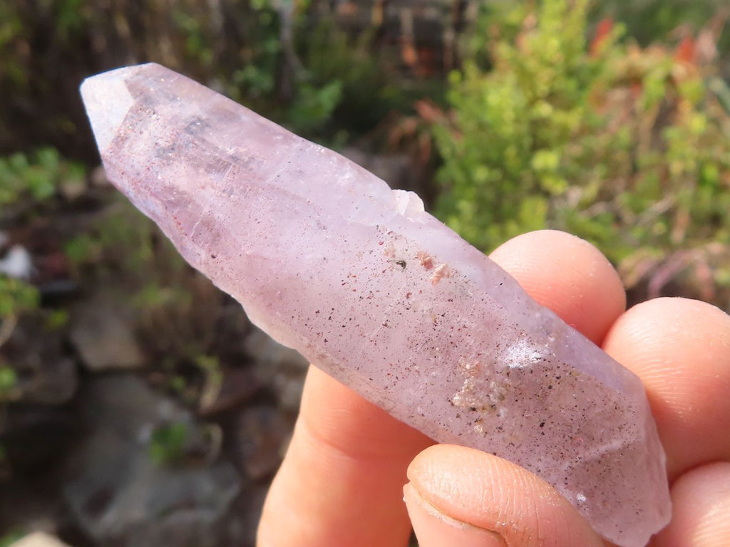 Natural Long Window Amethyst Quartz Crystals  x 12 From Chiredzi, Zimbabwe - Toprock Gemstones and Minerals 